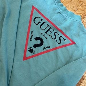 Guess Teal Green Crewneck